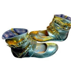 Kalli Golden Ballet Button Women’s Shoes size 6